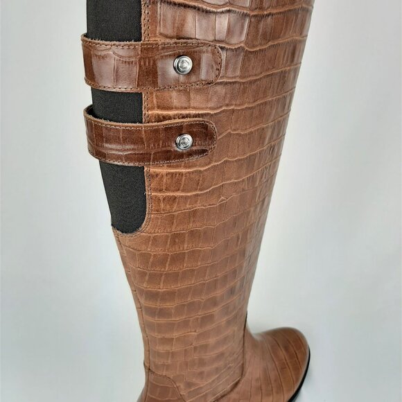 Brown Leather High Boots with Buckles - Picture 7 of 10